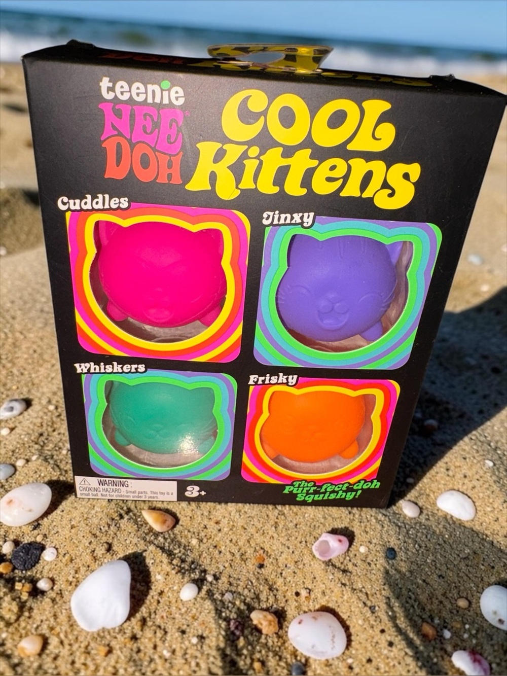 NEW Authentic NeeDoh Teenie Cool Kittens 4-Pack 🐱